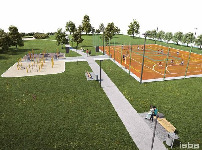Boisko, siłownia, kalistenika. Budują we Wrocławiu nowy plac sportów [WIZUALIZACJE]
