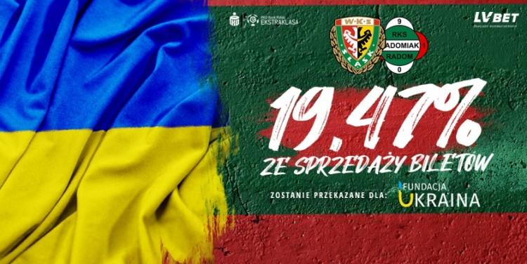 WKS przekaże Fundacji Ukraina 19,47 proc. dochodu z biletów na mecz z Radomiakiem