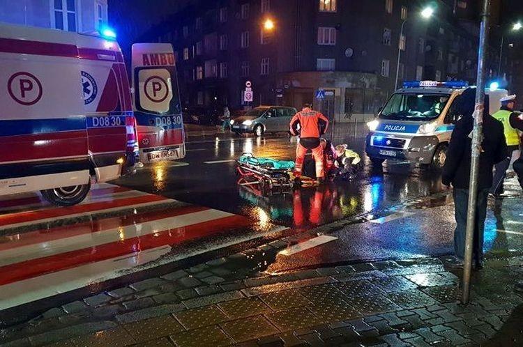 Potrącenie pieszej na Wyszyńskiego i Damrota