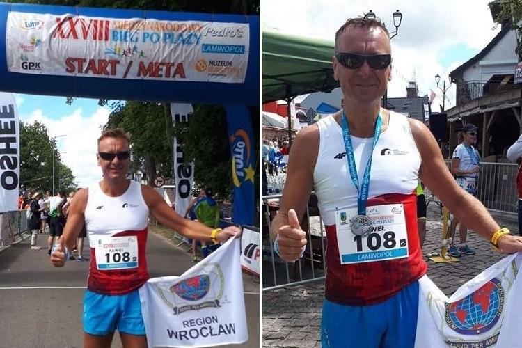 Wrocławski policjant trzeci wśród funkcjonariuszy w Międzynarodowym Biegu po Plaży