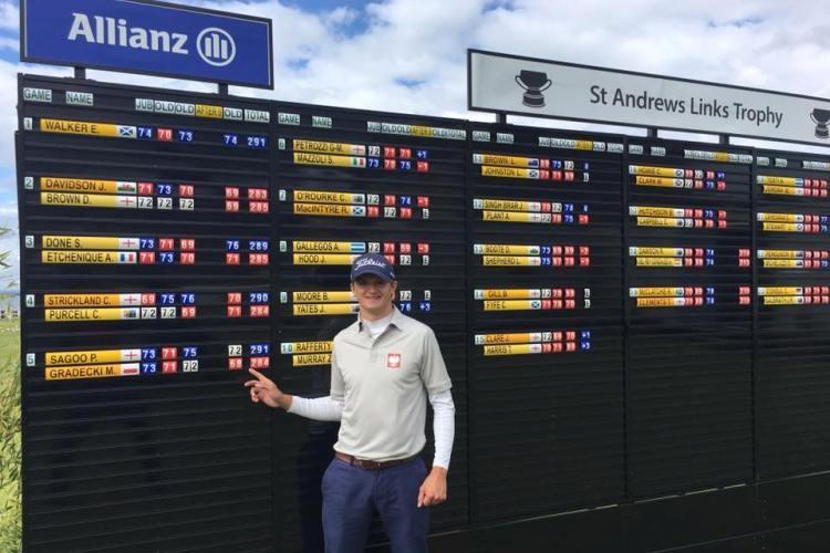 Znakomity wynik Mateusza Gradeckiego w golfowym St Andrews Links Trophy