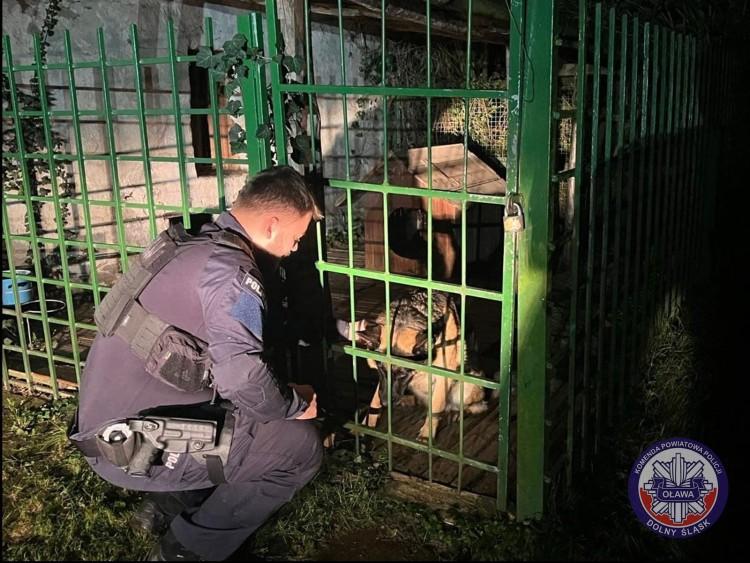 Wsi groziło zalanie, w zamkniętym kojcu został pies. Policja wyłamała kłódkę