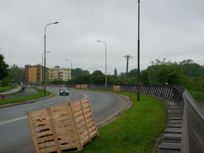 Tymczasowy wał na Kozanowie