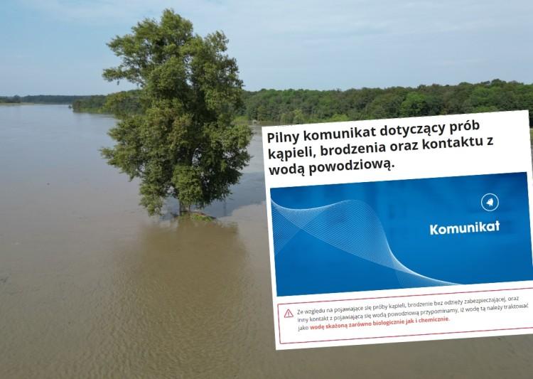 Sanepid: Ludzie próbują kąpać się w wodzie powodziowej. To niebezpieczne!