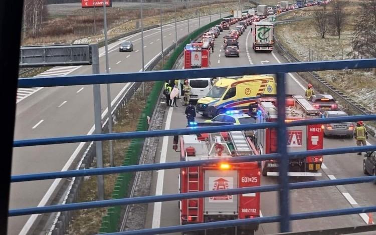Dwa najechania na tył na A4. Ogromne korki w stronę granicy