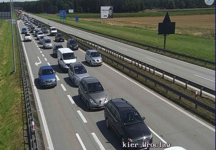 Karambol na autostradzie A4. Utrudnienia pod Wrocławiem