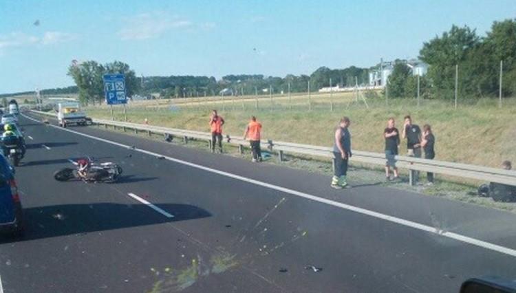Wypadek na S5 pod Wrocławiem. Ranny motocyklista