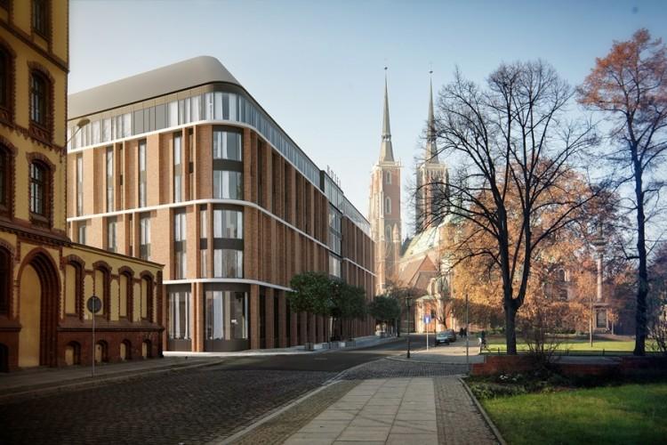 Na Ostrowie Tumskim powstanie potężny hotel [WIZUALIZACJE]