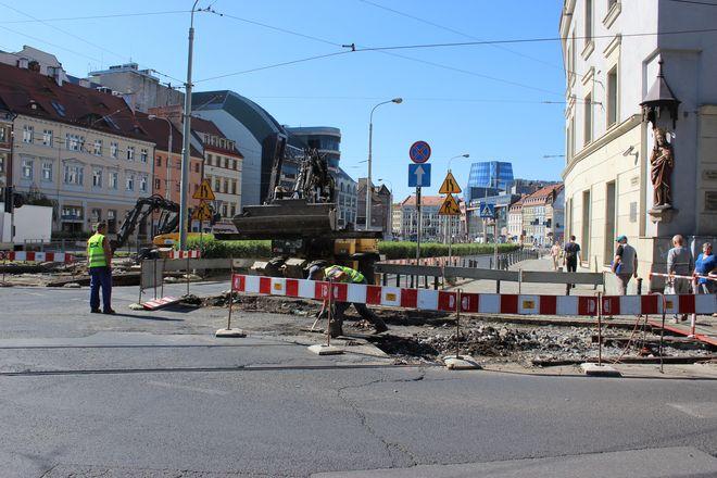 Ruszył remont torowiska przy Rynku (sprawdź zmiany w komunikacji miejskiej)