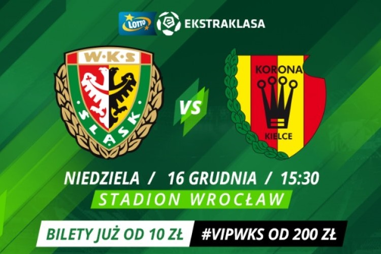 Trwa sprzedaż biletów na mecz Śląska Wrocław z Koroną Kielce