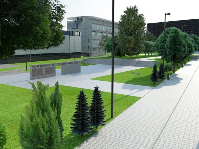 Aleja Profesorów, miejsce dla studentów. Politechnika Wrocławska ma nową, zieloną przestrzeń