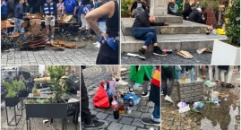 Tak chuligani z Anglii i Hiszpanii zdewastowali wrocławski Rynek. Przerażające!