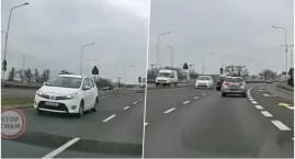 Kierowca jechał pod prąd na obwodnicy Wrocławia. Wszystko się nagrało