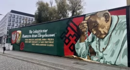 Papież ma być żółty. Konserwator każe przemalować mural z Janem Pawłem II na Ostrowie Tumskim