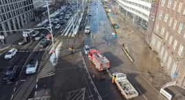 Potężna awaria wodociągowa sparaliżowała centrum Wrocławia