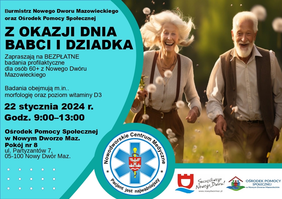 Nowy Dwór Mazowiecki. Seniorzy będą mogli skorzystać z bezpłatnych badań profilaktycznych na terenie Ośrodka Pomocy Społecznej