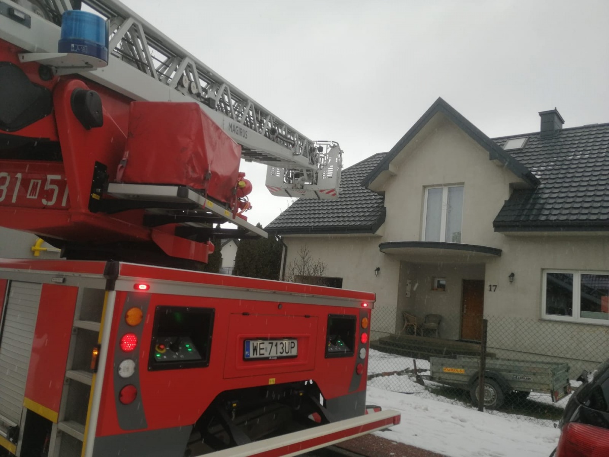 Nowy Dwór Mazowiecki. Pożar sadzy w domu przy ul. Kolbego