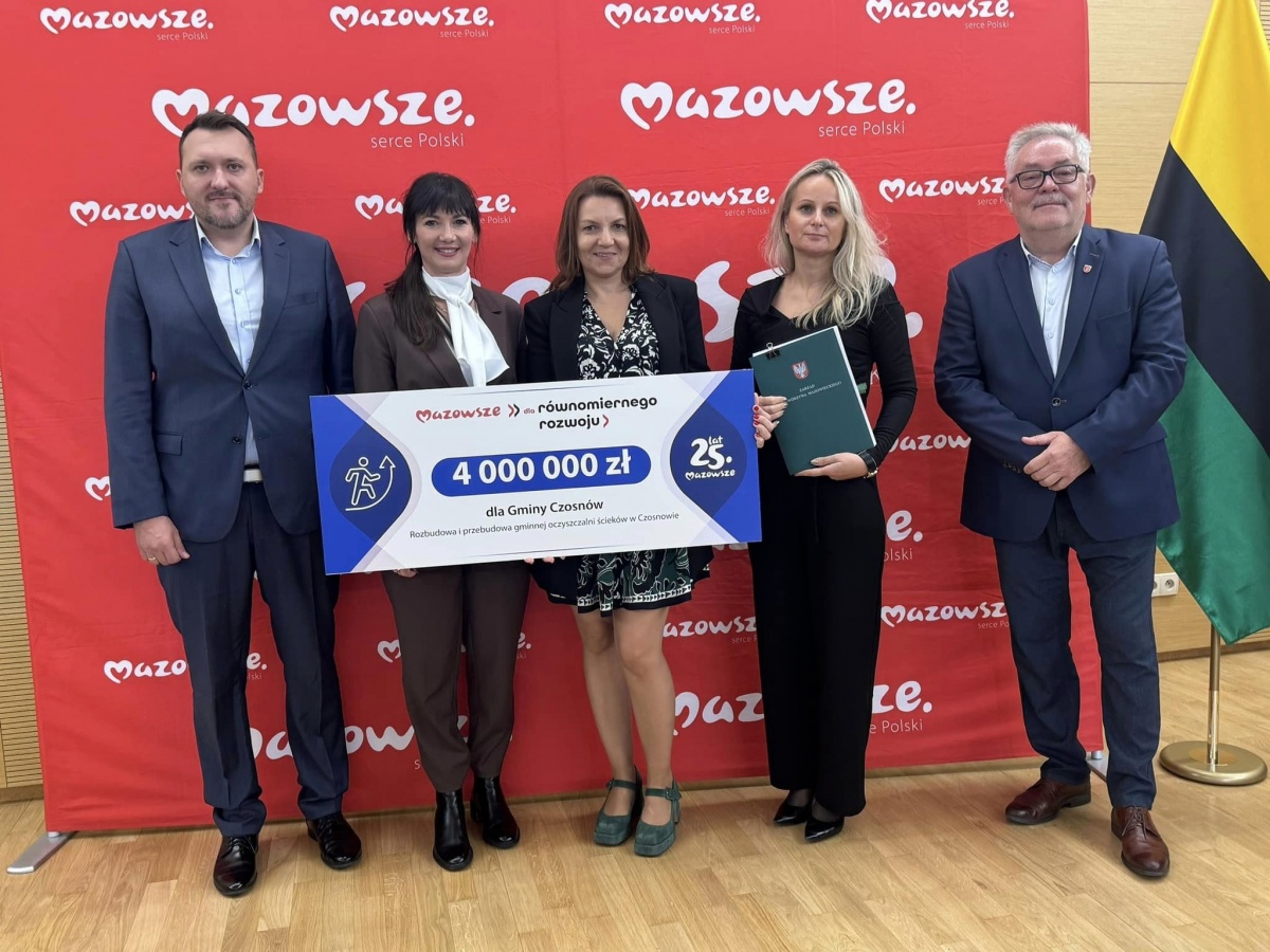 Najdroższa inwestycja gminy Czosnów zdobyła dodatkowe 4 mln ze środków województwa