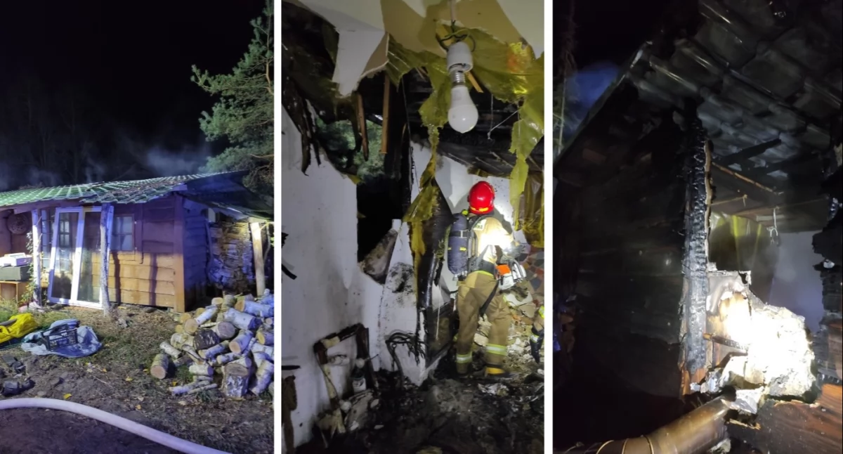 Czosnów. Pożar domu letniskowego w Brzozówce. Pierwsi z ogniem walczyli domownicy