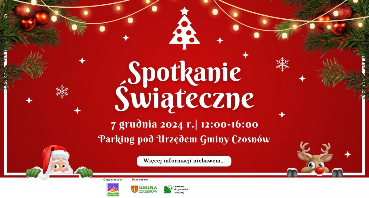 Świąteczna magia w Czosnowie – spotkanie z mieszkańcami już 7 grudnia!