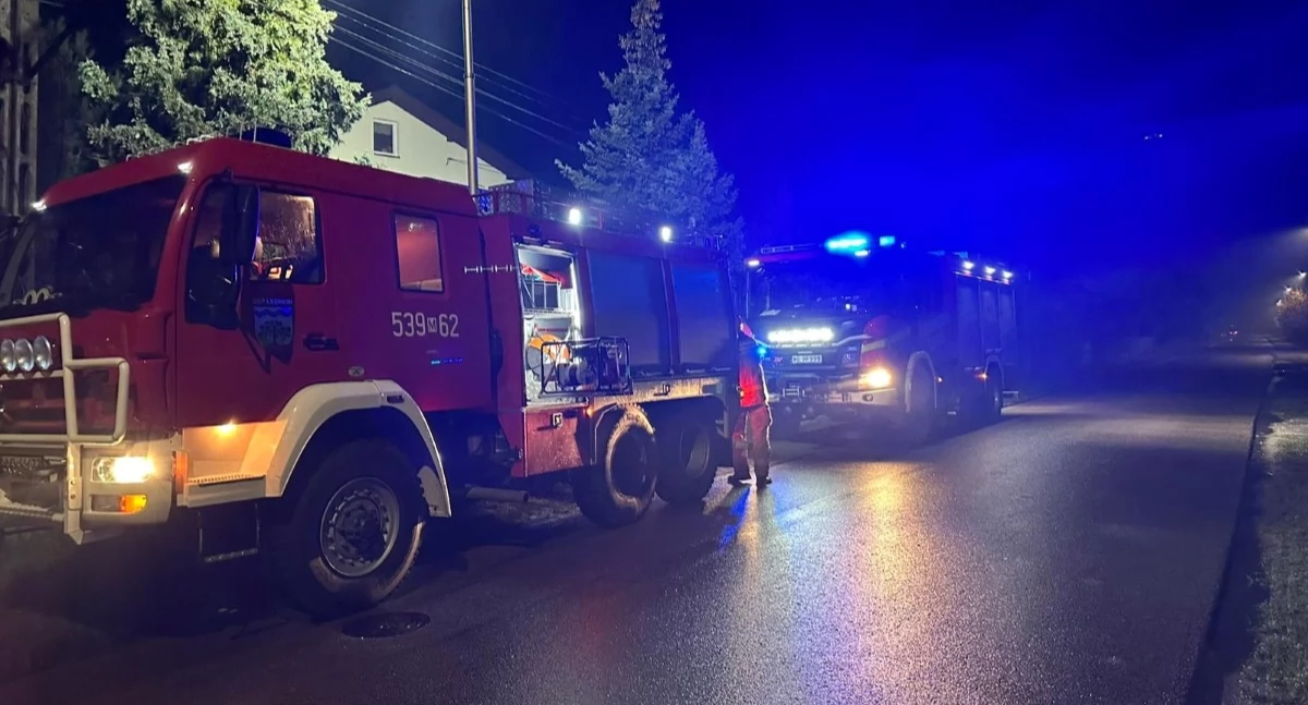 Leoncin. Pożar sadzy w domu jednorodzinnym w Nowym Wilkowie. Interweniowali strażacy z JRG Nowy Dwór Mazowiecki oraz OSP Leoncin