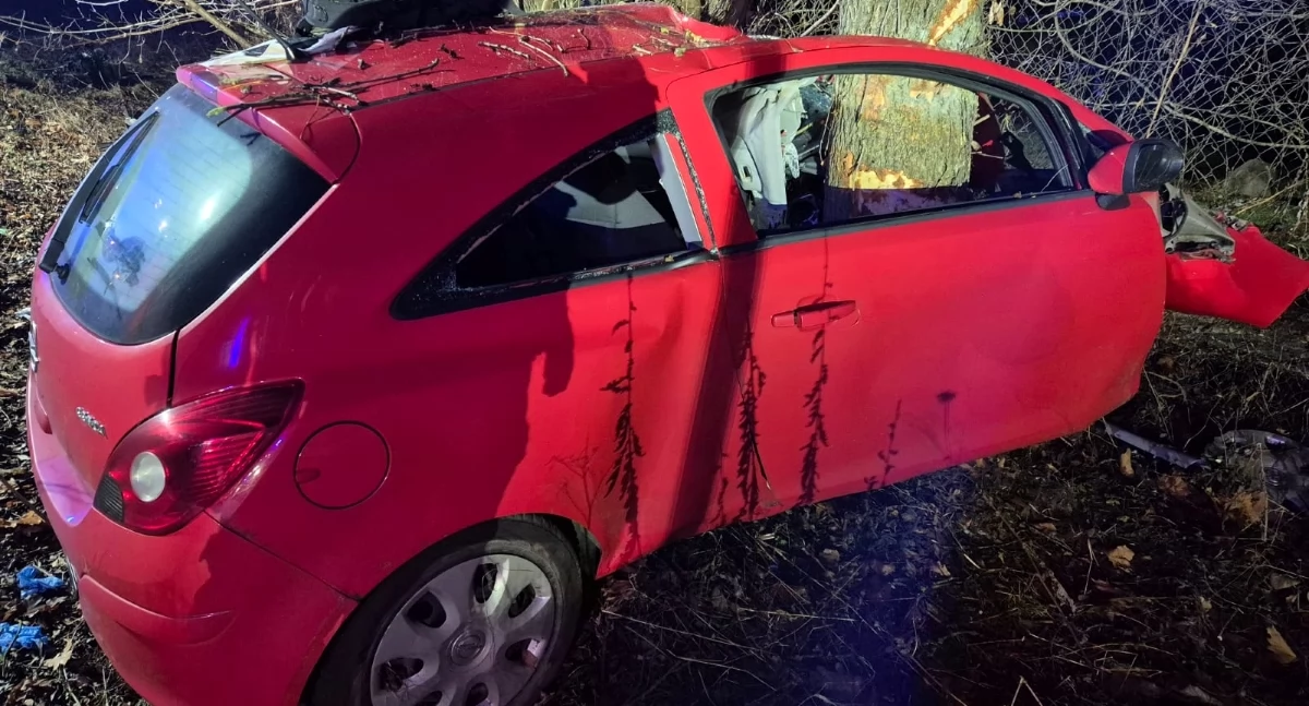 Tragiczny wypadek na DK 62. Opel zjechał z drogi i uderzył w drzewo, nie żyje 46-letni kierowca. Ustalenia policji