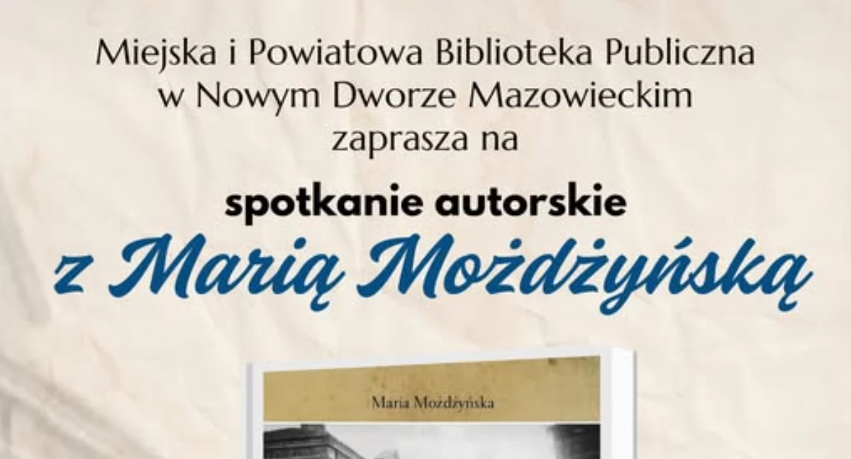 Spotkanie autorskie z Marią Możdżyńską – premiera książki 