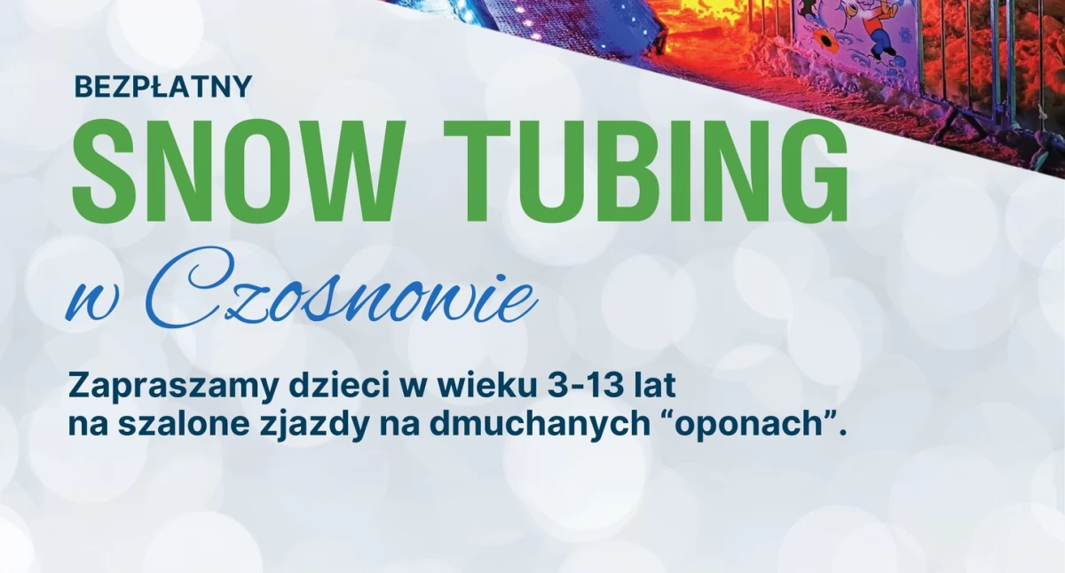 Nowa zimowa atrakcja w Czosnowie – darmowa zjeżdżalnia „Snow Tubing”!