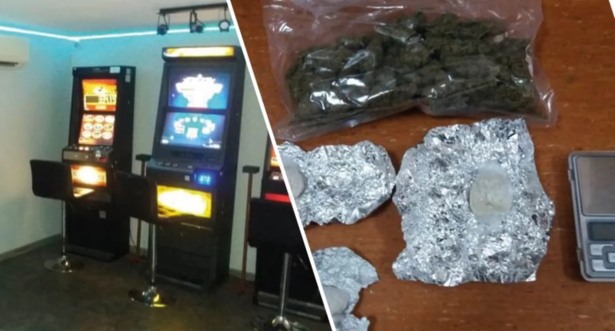 Nowy Dwór Mazowiecki. Funkcjonariusze Policji i KAS w jednym z lokali znaleźli nielegalne automaty do gier i znaczne ilości narkotyków. Mundurowi zatrzymali 28-latka