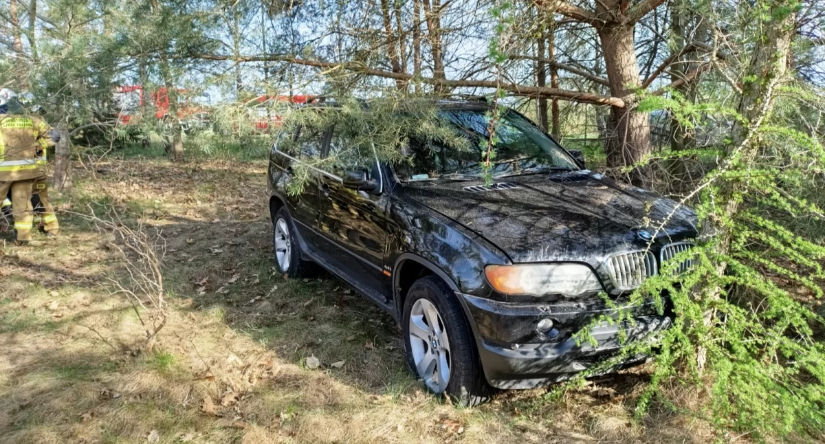 Leoncin. W Nowej Małej Wsi kierująca BMW zasłabła za kierownicą, a następnie uderzyła w ogrodzenie i drzewo. Kobieta trafiła do szpitala