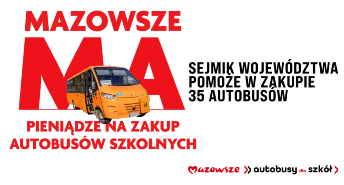 Nasielsk: Nowy autobus szkolny dla uczniów dojedzie do gminy dzięki wsparciu z Mazowsza