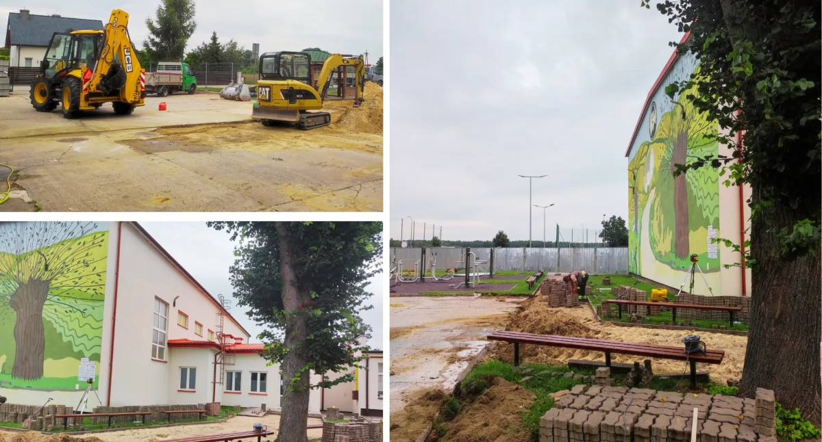 Czosnów: Ruszyła przebudowa parkingu przy szkole w Małocicach