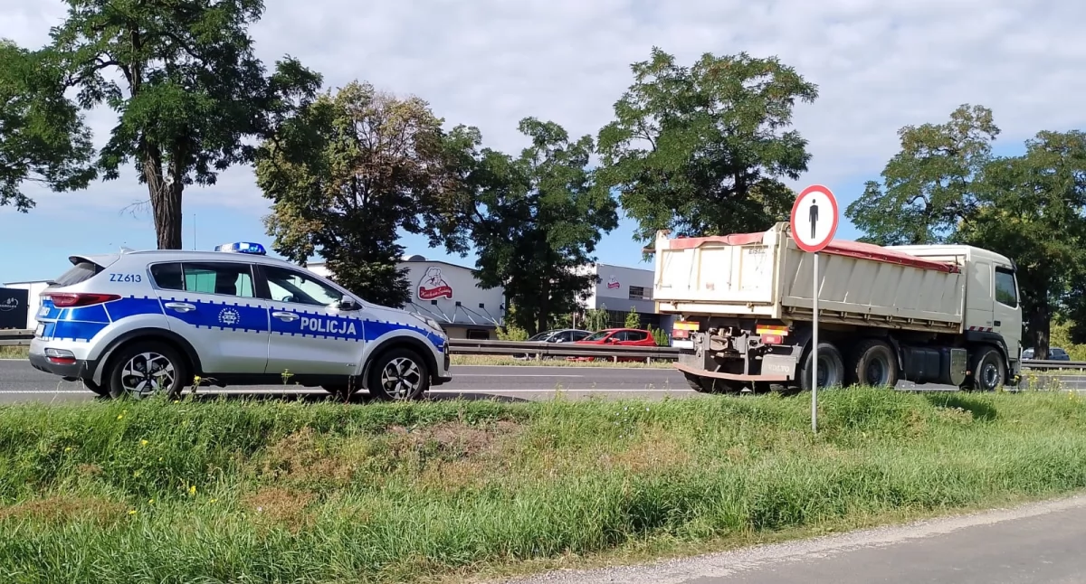Czosnów: Ciężarówka uderzyła w barierki na DK w Cząstkowie Polskim. Prawdopodobną przyczyną – zwierzę na drodze
