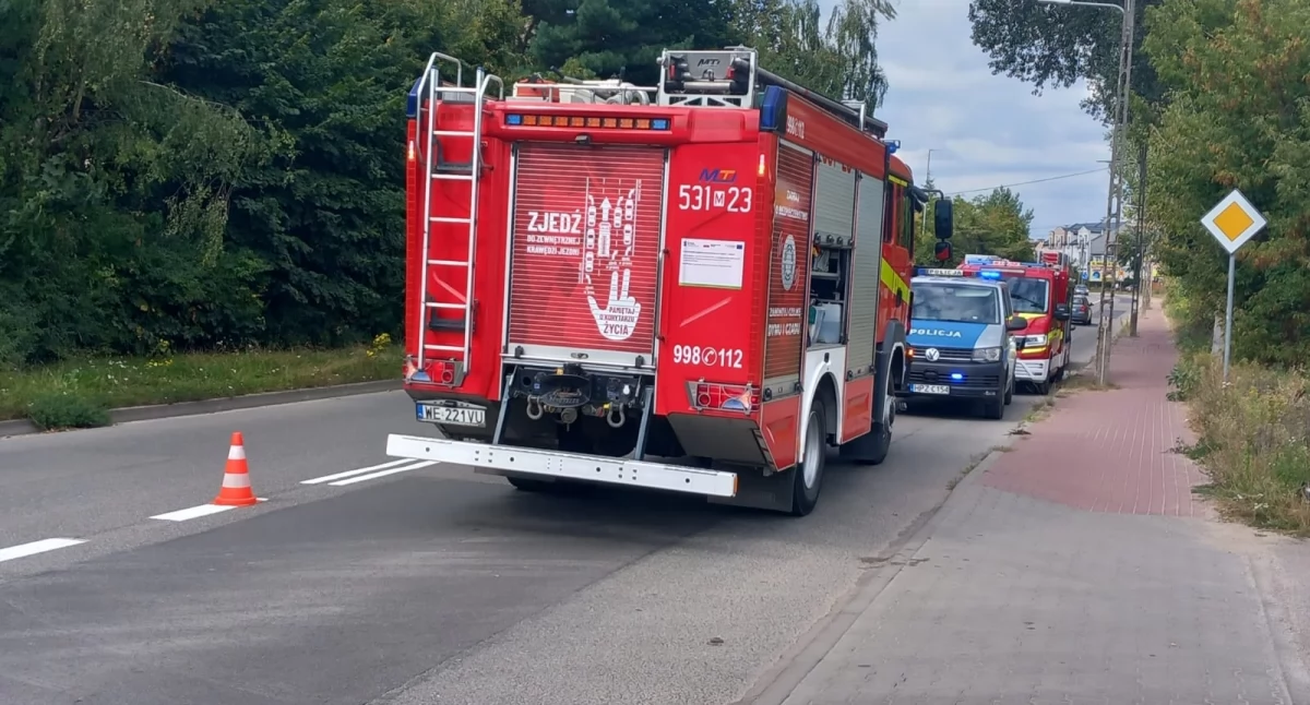 Nowy Dwór Mazowiecki: Kolizja na DW 631. Motocyklista trafił do szpitala