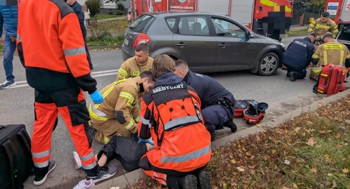 Nowy Dwór Mazowiecki. Kierowca kii potrącił 2 dziewczynki na Modlińskiej. Poszkodowane dzieci przetransportowano do szpitali 