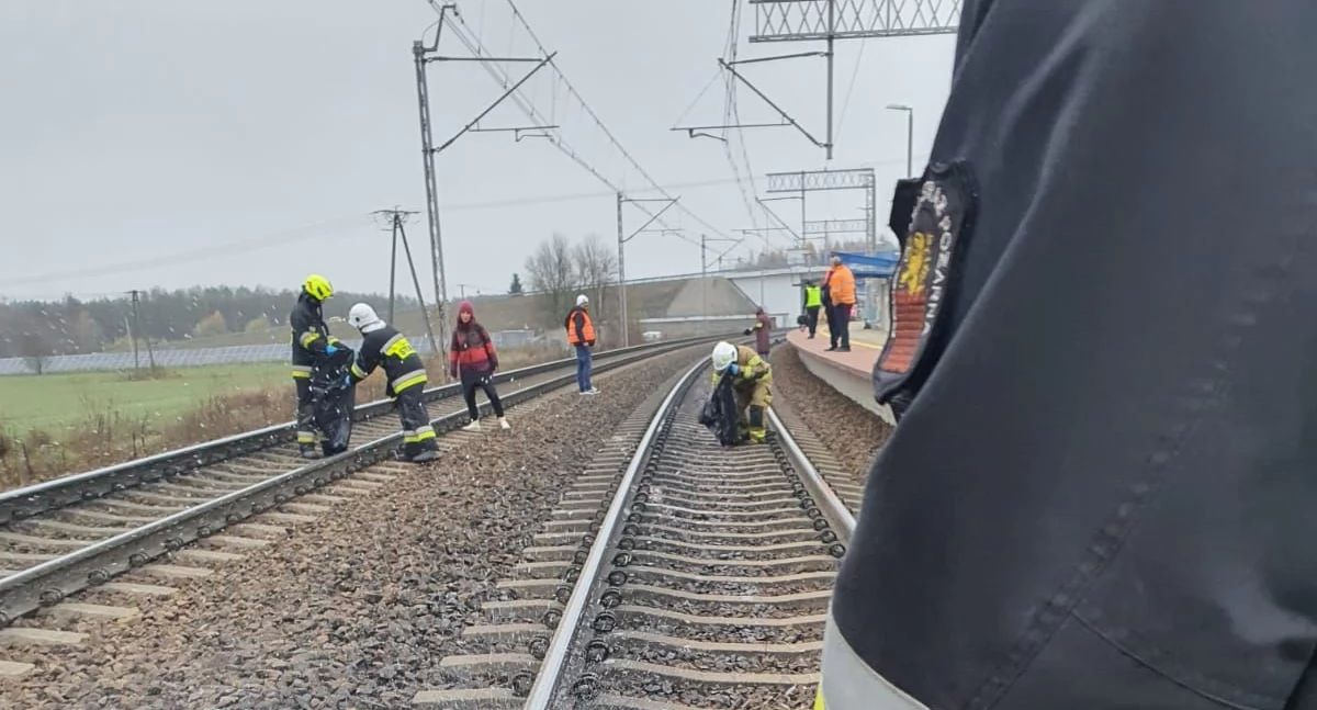 Śmiertelny wypadek na torach w okolicach Nasielska. Paraliż komunikacyjny na trasie Warszawa–Gdańsk