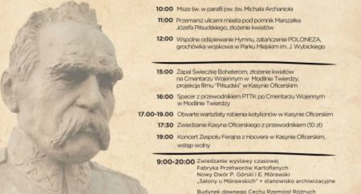 107. Rocznica Odzyskania Niepodległości w Nowym Dworze – program obchodów i utrudnienia drogowe