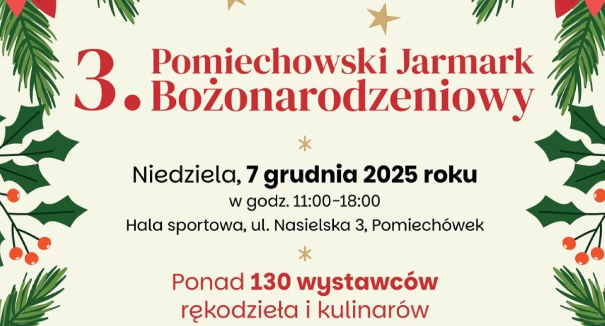 W niedzielę w hali sportowej w Pomiechówku odbędzie się 3. Pomiechowski Jarmark Bożonarodzeniowy