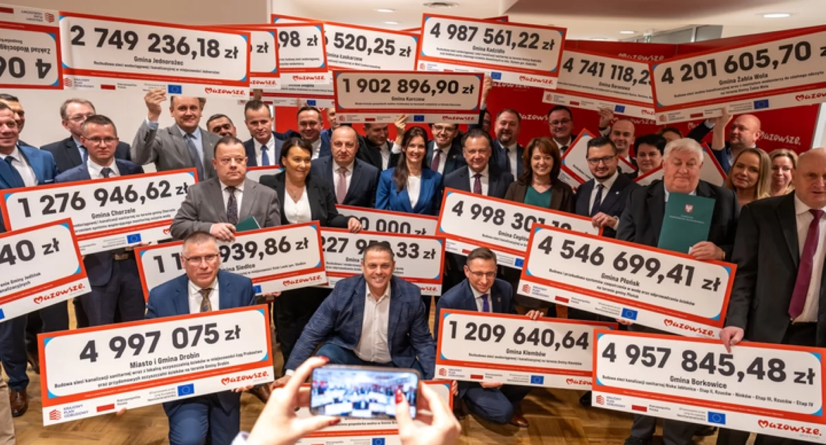 Powiat. Samorządy z Nasielska i Pomiechówka otrzymały ponad 9 mln zł wsparcia z Krajowego Planu Odbudowy (KPO) na uporządkowanie gospodarki wodno-ściekowej
