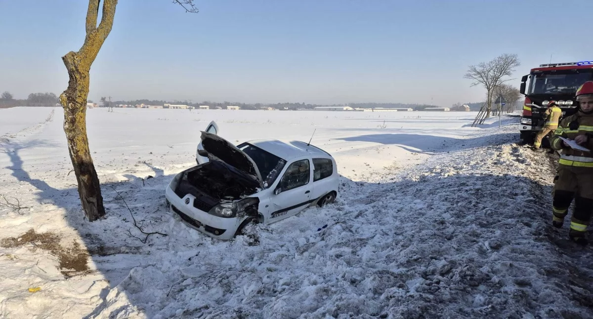 Zakroczym. W Wólce Smoszewskiej samochód osobowy wypadł z drogi krajowej nr 62 i przewrócił się na bok w rowie. Jedna osoba trafiła do szpitala