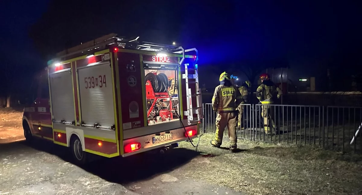 Nowy Dwór Mazowiecki. Rozpalone ognisko na placu zabaw przy ulicy Generała Wiktora Thommee powodem interwencji straży pożarnej i policji