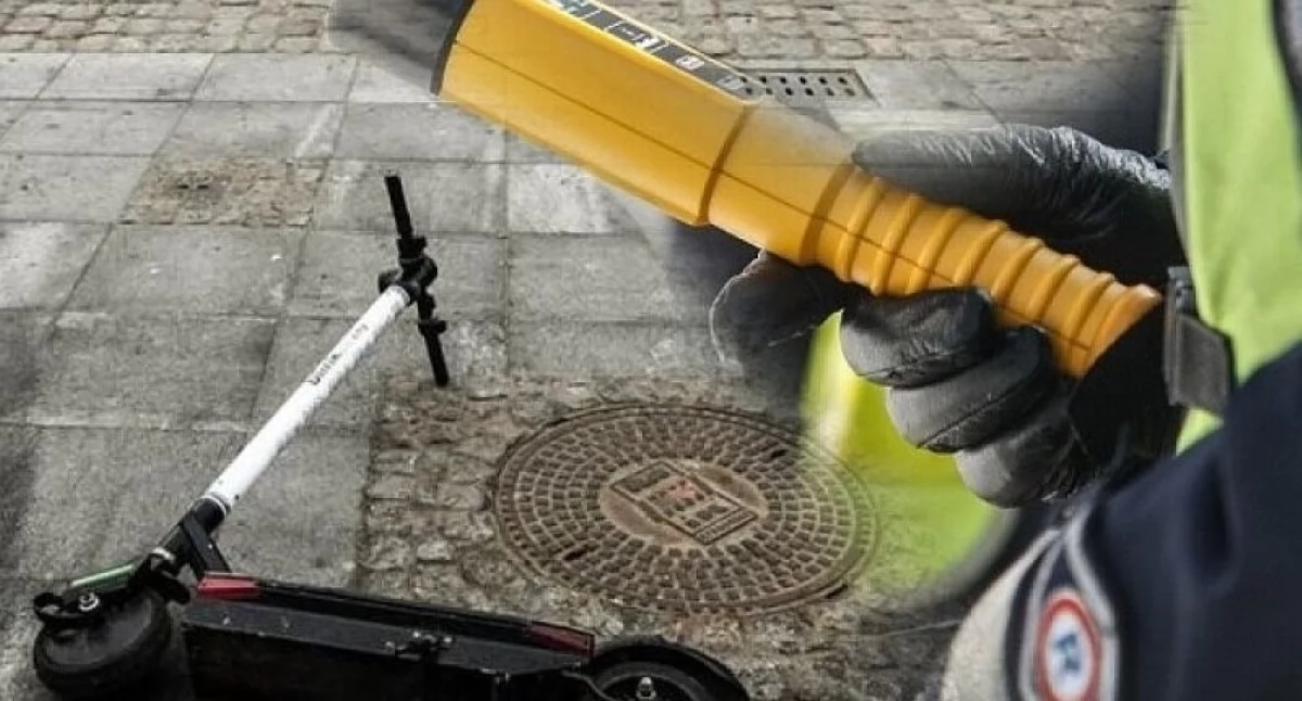 Nowy Dwór Mazowiecki. Na ulicy Morawicza pijany mężczyzna jadący hulajnogą elektryczną uderzył w jadące przed nim auto osobowe. 48-latek kierujący hulajnogą trafił do szpitala