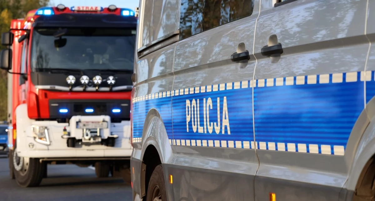 Nasielsk. Zderzenie BMW i Suzuki na skrzyżowaniu w Chlebiotkach. Interweniowała straż pożarna i policja