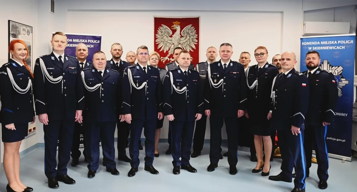 Komenda Miejska Policji w Skierniewicach powitała nowego Komendanta!