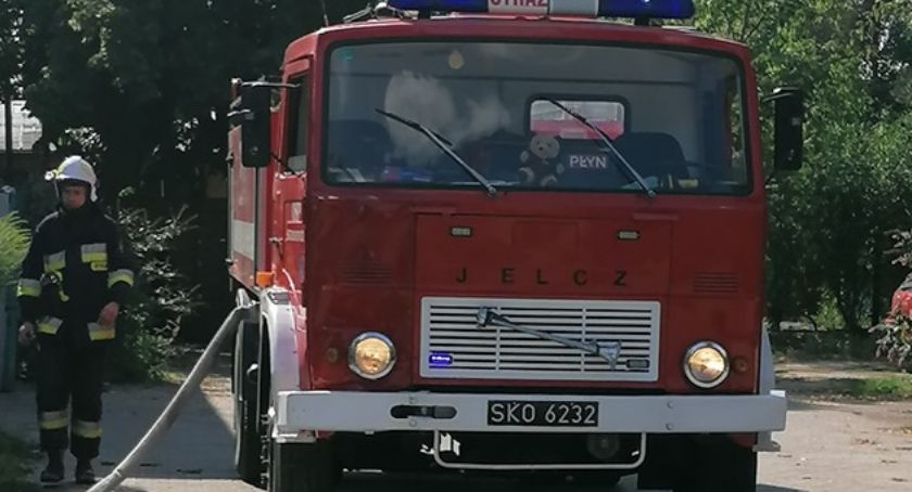 Pożar butli z acetylenem przy ul. Feliksów w Skierniewicach 