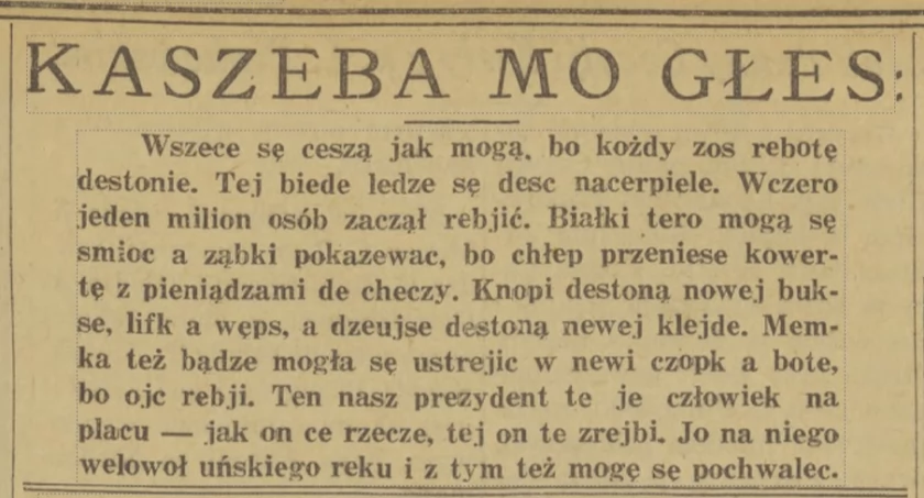 KASZËBA Z CHICAGÒ MÔ GŁES
