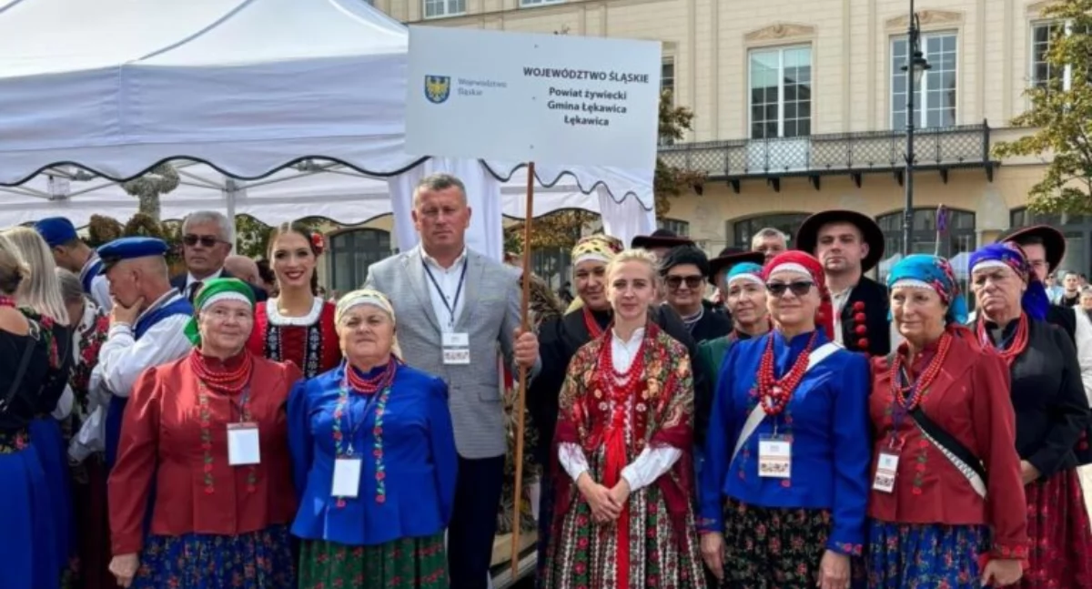 Reprezentacja Gminy Łękawica na Dożynkach Prezydenckich 2024
