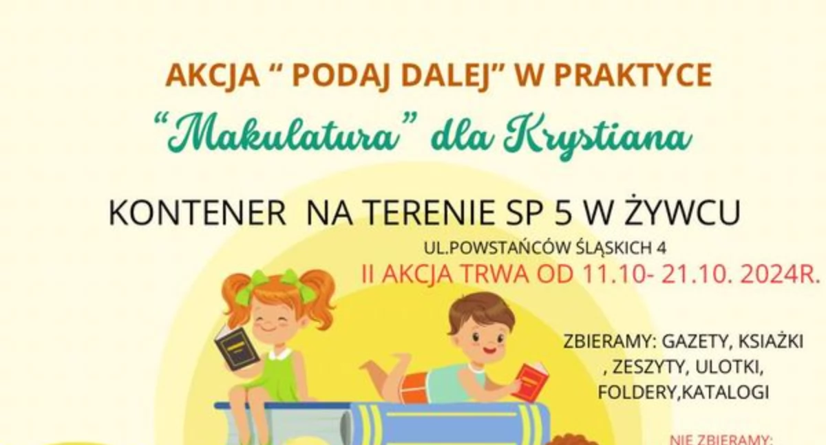 Nowa Inicjatywa Szkoły Podstawowej Nr 5 w Żywcu na Rzecz Krystiana