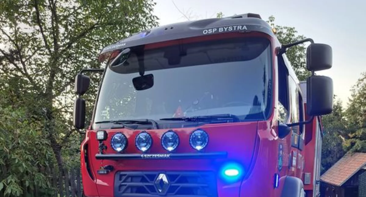  Interwencja OSP Bystra Żywiecka w miejscowości Brzuśnik