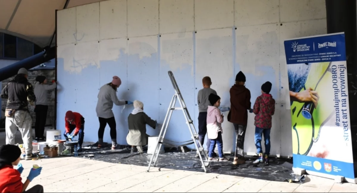 **Finał projektu zmalujmy DOBRO – wspólny mural, który łączy społeczność Węgierskiej Górki**